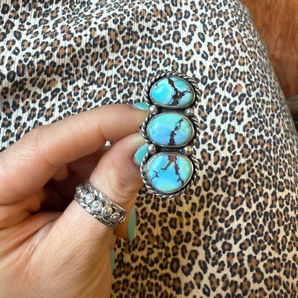 Golden Hills Turquoise sterling silver ring